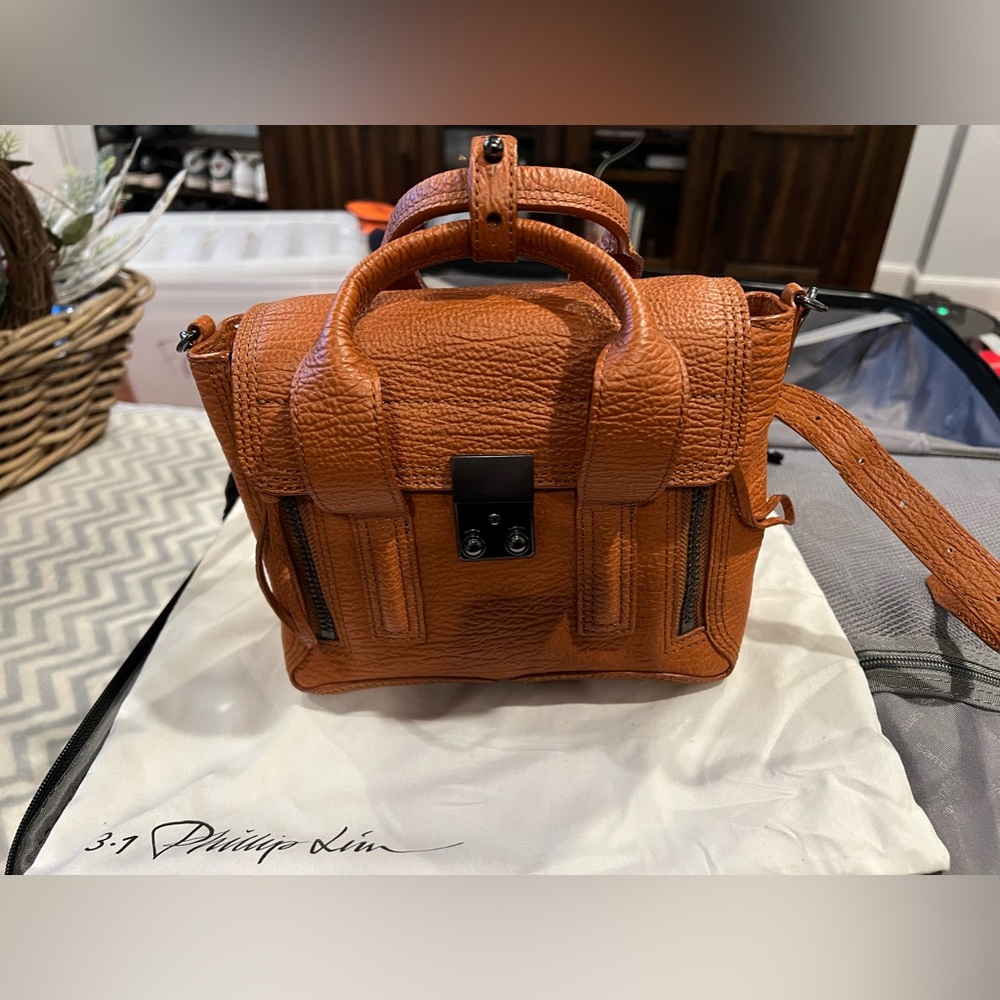 3.1 Phillip Lin Pashli Mini Satchel Leather Brown
